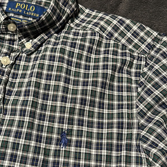 Ralph Lauren Polo Boys Checked Button-Up, EUC, Size 14/16 - Picture 4 of 9